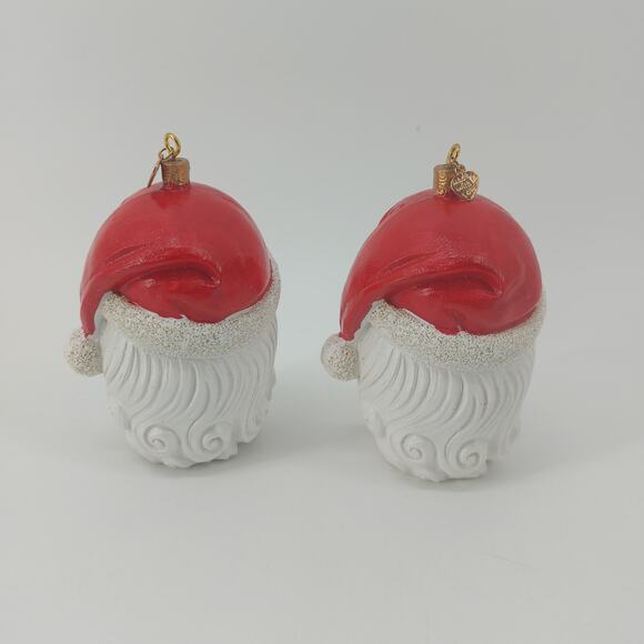 Santa Claus Quarantine Christmas Tree Ornaments Set of 2 Mask Hanging Decor - Picture 5 of 11